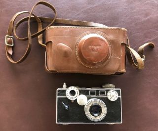 Vintage Photography Argus C3 35mm Camera 50mm Coated Cintar Lens & Leather Case