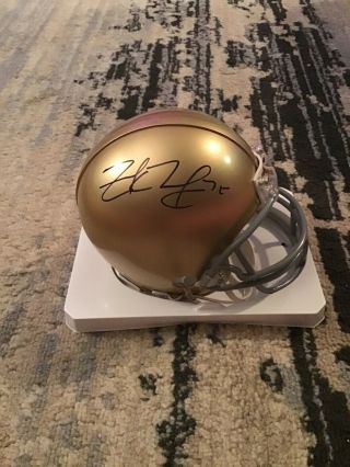 Zack Martin Dallas Cowboys Autograph Notre Dame Mini Helmet W/