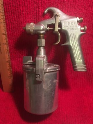Vintage Binks Model 36 Spray Gun & Pot - 83s Tip - - Usa