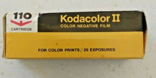 Kodak Kodacolor Ii 110 Color Negative Film 20 Exposures Expired C 110 - 20