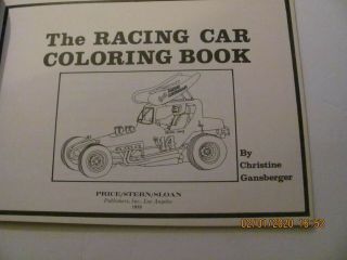 Vintage The Racing Car Coloring Book by Christine Gansberger 1979 2
