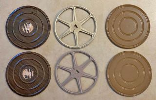 8 / 8mm 400 Ft Deluxe Metal 7 In.  Film Reel & Can Container (multiples)