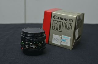 Vintage Canon Fd 50mm F1.  8 Lens Japan