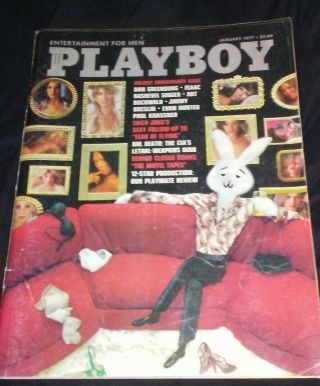 12 Vintage Playboy Magazines,  Jan - Dec 1977.  Us And International.