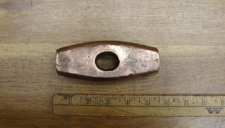 Vintage 3lb.  7.  9oz Copper Hammer Head,  4 - 7/8 ",  1 - 5/16 " Octagonal Faces,  Exceptional