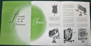 KODAK Master View Camera 4x5 orig 1947 advertising brochure 2