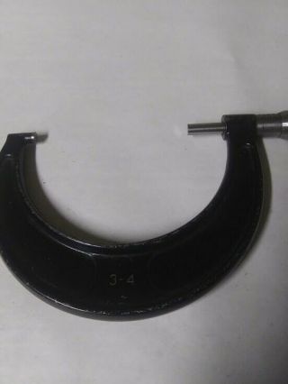 Vintage Brown & Sharpe Micrometer 3 - 4 3 