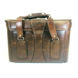 Vintage Retro Brown Leather Camera Carrying Case