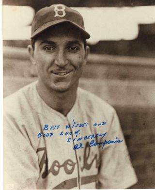 Al Campanis Brooklyn Dodgers Signed Autographed 8x10 Photo W/coa