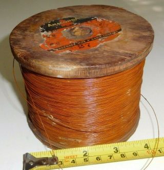Vintage Anaconda Wire & Cable Co.  Wood Spool Of Magnet Wire? Nr