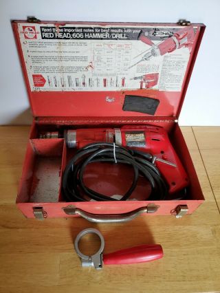 Vintage Red Head Hammer Drill 606 W/ Metal Case - Phillips Michigan City Indiana