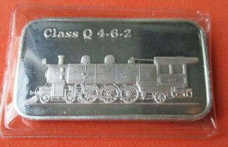 Locomotive Class Q 4 - 6 - 2 1988 Vintage.  999 Silver Art Bar Ingot Gold - 13 T - 4 (a)