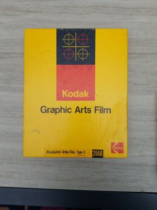 Kodak Graphic Arts Film Kodalith Ortho Film Type 3 6556 8 " X10 " Expired ‘76