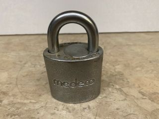 Vintage Medeco High Security Padlock Lock - No Key - Made In Usa