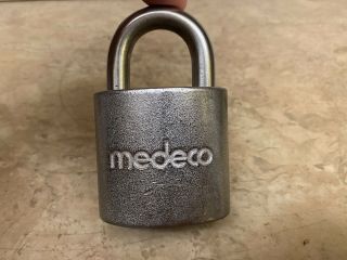 Vintage Medeco High Security Padlock Lock - No Key - Made in USA 2