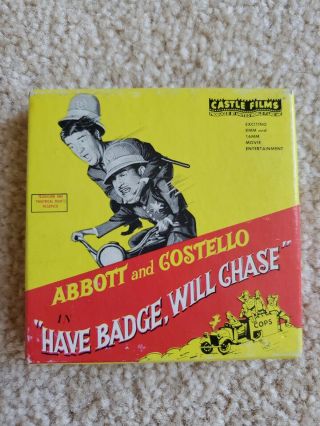 8mm Movie Film Abbott And Costello - Have Badge Will Chase - No 850 Castle Films