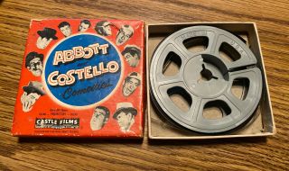 Abbott And Costello Vintage Movie Reel 8mm Castle Films 818 Midget Car Maniacs