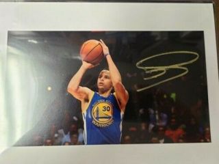 Stephen Curry In Person Signed Autograph Golden State Warriors 8.  5 X 11
