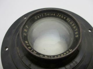 Antique C1880 Brass Carl Zeiss Jena Nr 236769 Tessar 11.  45 F18cm Camera Lense