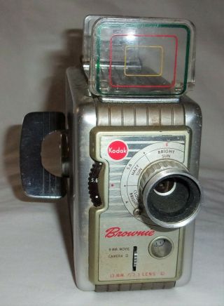 Estate Vintage Kodak Brownie 8mm Movie Camera Ii 13 Mm.  F/2.  3 Lens And.