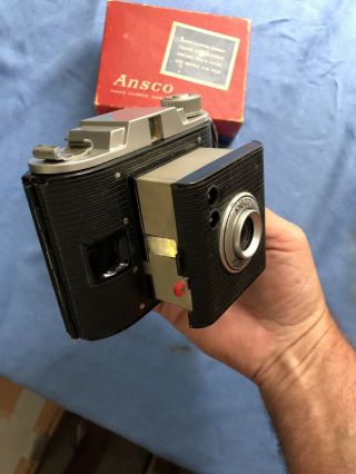 Rare Ansco Flash Clipper Camera With Case Uses 616 Film