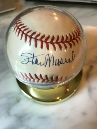 Stan Musial St.  Louis Cardinals Hall Of Fame Onl Coleman Autographed Baseball