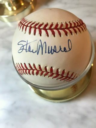 Stan Musial St.  Louis Cardinals Hall of Fame ONL Coleman autographed baseball 2