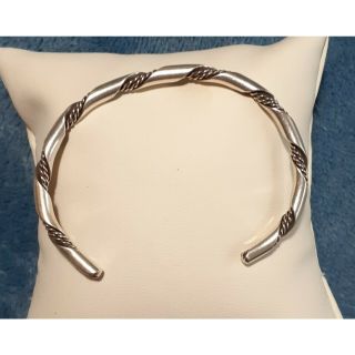 Vintage Sterling Silver Navajo Twisted Wire Cuff Bracelet 11gr Euc