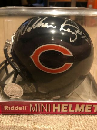 William Perry Signed Chicago Bears Mini Helmet W/ 72 In Riddell Box
