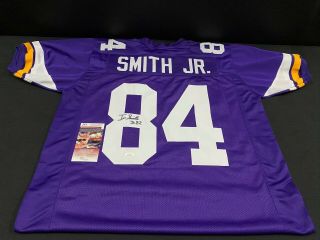 Minnesota Vikings Irv Smith Jr.  Signed Purple Custom Jersey Jsa Witness