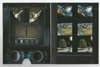 NASA Exploration in 3D EXN3D Viewer and 4 3 - D Stereo Prints in fold out brochure 2