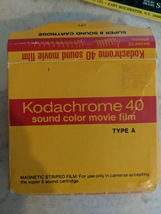 Vintage 1983 Kodachrome 40 Sound Color Movie Film Type A (8) 50 Ft.
