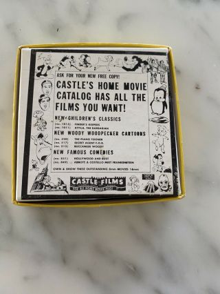 Vintage 8mm Home Movie Film Woody Woodpecker Solid Ivory 494 Castle Films 2