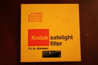 Vintage Kodak Safelight Filter 5 1/2 Inches Diameter