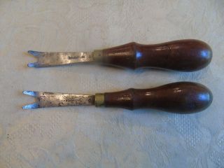 Vintage Leather Tools 2 P.  B.  Mcmillen Turnback Trimmers 1,  2
