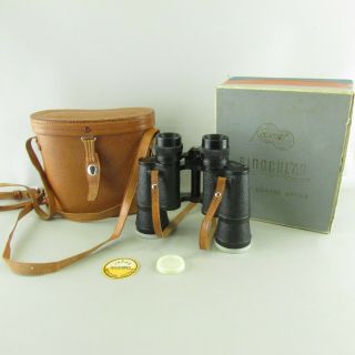 Vtg Japan Kalimar 7x35 Binoculars Leather Case Box 7.  1 7 X 35