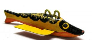 AWESOME LITTLE MINNOW FOLK ART FISH SPEARING DECOY ICE FISHING LURE 2