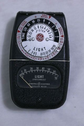 Vintage Ge General Electric Light Exposure Meter Dw - 68