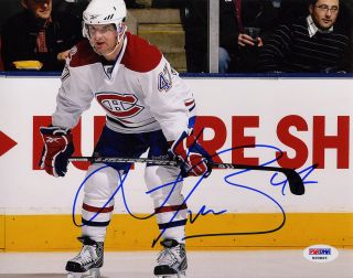 Marc - Andre Bergeron Signed 8x10 Photo Montreal Canadiens Psa/dna Autographed