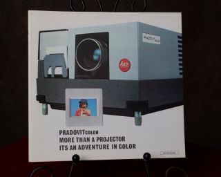 Leitz (leica) Pradovit Color Slide Projector Brochure - Rare,  Vintage,  Old