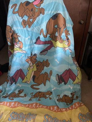 Vintage 1998 Dan River Scooby - Doo & Gang Twin Size Bed Comforter 62 X 86