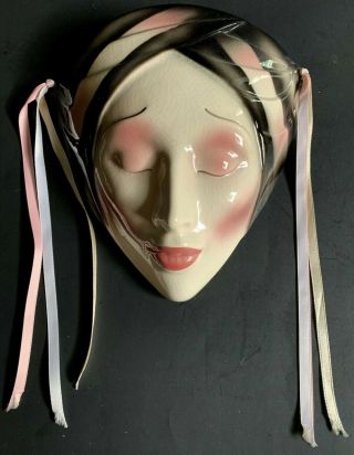 Vintage Clay Art San Francisco About Face Ceramic Wall Mask