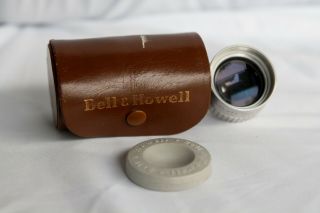 Bell & Howell 2 1/2 X Telephoto Lens For 8mm Movie Camera With Case Vintage