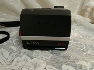 Vintage Polaroid Sun 600 LMS Land Instant Film Camera Black with strap 2