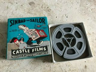 Vintage Reel Cartoon Sinbad The Sailor Castle Films 8mm United World Film 759