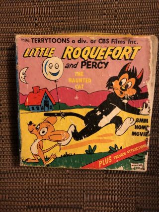 Vintage 1962 8mm Little Roquefort And Percy In The Haunted Cat Ken Films