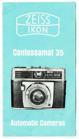 Zeiss Ikon Contessamat 35 Vintage Camera Sales Brochure