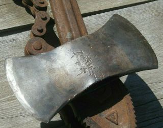 Vintage Double Bit Axe Ax Head Zenith By Marshall Wells Weight 4 Lbs 2 Oz.
