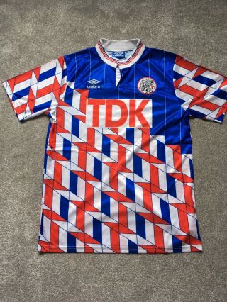 Ajax Retro 1989 - 90 Away Football Shirt Vintage Shirt Remake