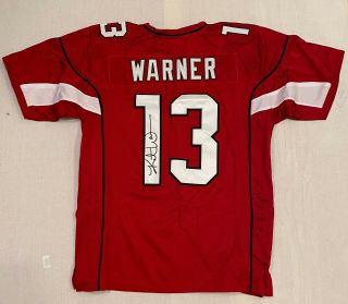 Kurt Warner Signed Arizona Cardinals Football Autographed Jersey